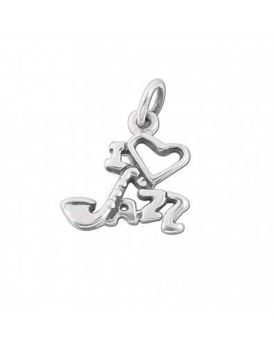 Collier j'aime le Jazz en argent 925