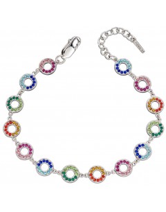 Mon-bijou - D5230 - Bracelet arc en ciel en argent 925/1000