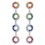 Boucle d'oreille originale aux couleurs arc en ciel en argent 925