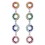 Mon-bijou - D5838 - Boucle d'oreille original aux couleurs arc en ciel en argent 925/1000