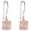 Mon-bijou - D5850 - Boucle d'oreille quartz rose en argent 925/1000