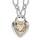 Collier original coeur plaqué or en argent 925