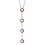 Mon-bijou - D4854 - Collier tendance couleur arc en ciel en argent 925/1000