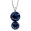 Mon-bijou - D4856 - Collier tendance en christal couleur saphir en argent 925/1000