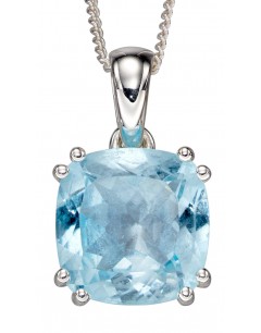 Mon-bijou - D4861a - Collier tendance topaze bleu en argent 925/1000