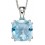 Collier tendance topaze bleu en argent 925