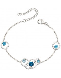 Mon-bijou - D5224 - Bracelet original topaze bleu en argent 925/1000