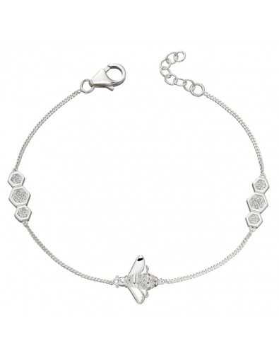 Bracelet original abeille en argent 925