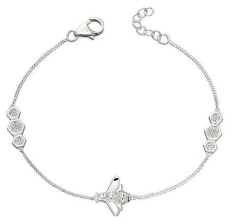 Bracelet original abeille en argent 925