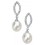 Boucle d'oreille tendance perle en argent 925