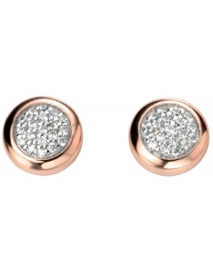 Mon-bijou - D5137 - Boucle d'oreille chic plaqué or rose en argent 925/1000