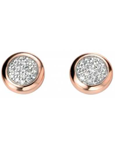 Boucle d'oreille chic plaqué or rose en argent 925