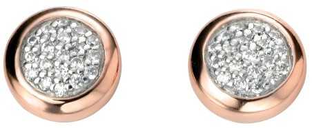 Boucle d'oreille chic plaqué or rose en argent 925