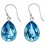 Mon-bijou - D5686 - Boucle d'oreille elegante cristal bleu en argent 925/1000