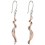 Boucle d'oreille tendance plaqué or rose en argent