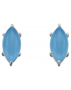Mon-bijou - D5701 - Boucle d'oreille topaze bleu en argent 925/1000
