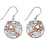 Boucle d'oreille papillon plaqué or rose en argent 925