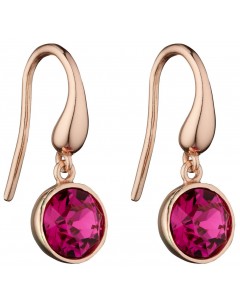 Mon-bijou - D5724 - Boucle d'oreille tendance plaqué or rose en argent 925/1000
