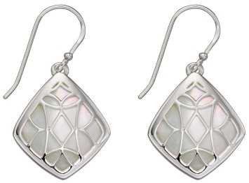 Boucle d'oreille originale nacre en argent 925