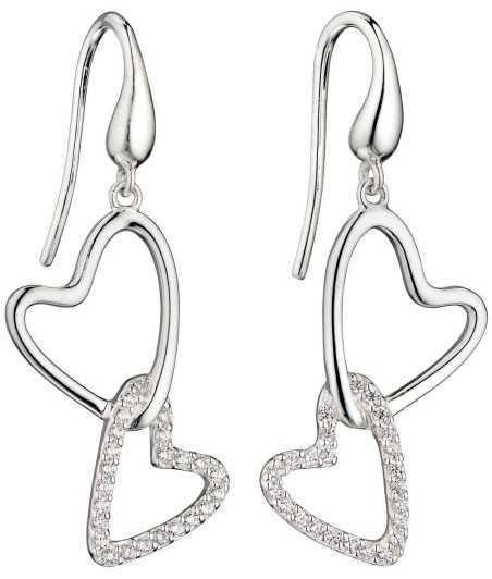 Boucle d'oreille coeur chic et classe en argent 925