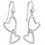 Boucle d'oreille coeur chic et classe en argent 925