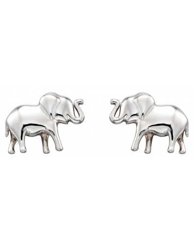 Boucle d'oreille éléphant en argent 925