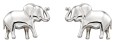 Boucle d'oreille éléphant en argent 925