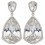 Boucle d'oreille chic et tendance cristal en argent 925