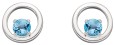 Boucle d'oreille topaze bleu en argent 925