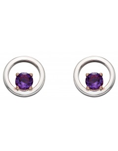 Mon-bijou - D5828 - Boucle d'oreille amethyste en argent 925/1000