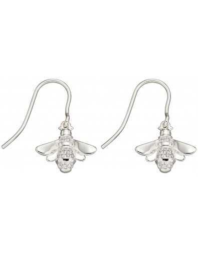 Boucle d'oreille chic abeille en argent 925