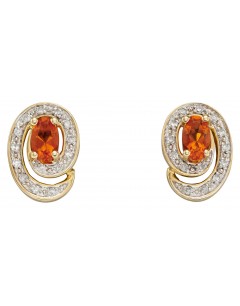 Mon-bijou - D2316 - Boucle d'oreille opal et diamant en or 375/1000