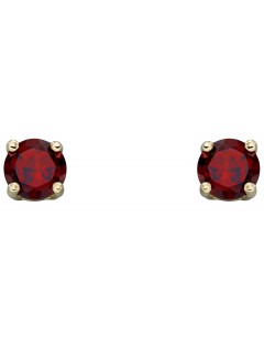 Mon-bijou - D2326 - Boucle d'oreille de janvier grenat en or 375/1000