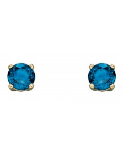 Mon-bijou - D2337 - Boucle d'oreille topaze bleu en or 375/1000