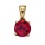 Collier de juillet rubis en or 375