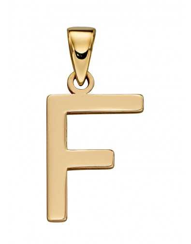 Collier lettre F en or 375