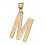 Mon-bijou - D2212 - Collier lettre M en or 375/1000