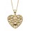 Mon-bijou - D2229 - Collier coeur en or et or blanc 375/1000
