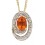 Mon-bijou - D2232a - Collier diamant et opal de feux en or 375/1000
