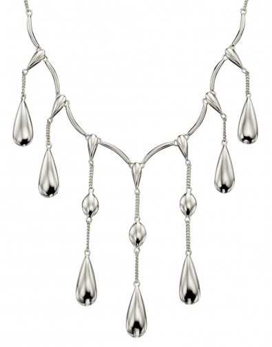 Collier gouttes en argent 925