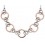 Collier cercles plaqué or rose en argent 925