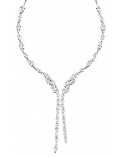 Mon-bijou - D4302 - Collier cristal en argent 925/1000