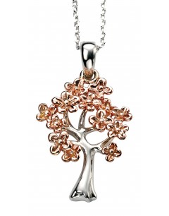 Mon-bijou - D4004a - Collier arbre de vie plaqué or rose en argent 925/1000