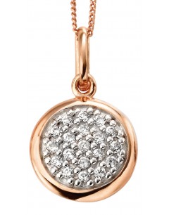 Mon-bijou - D4413 - Collier zirconia plaqué or rose en argent 925/1000