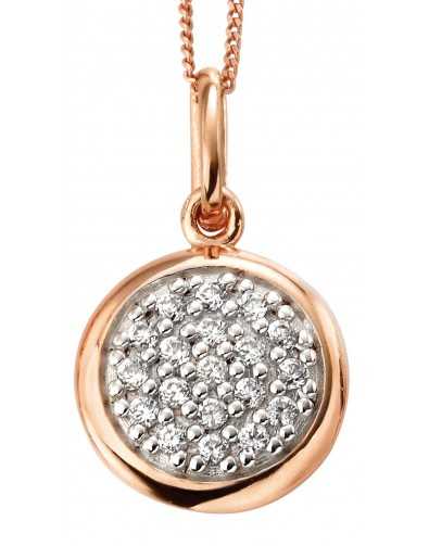 Collier zirconium plaqué or rose en argent 925