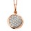 Collier zirconium plaqué or rose en argent 925