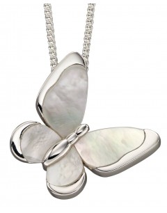 Mon-bijou - D4669 - Collier papillon nacre en argent 925/1000