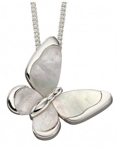 Collier papillon nacre en argent 925