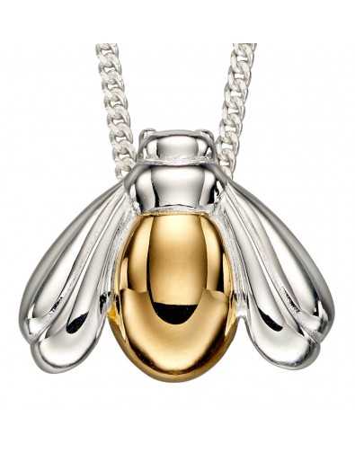 Collier abeille plaqué or en argent 925