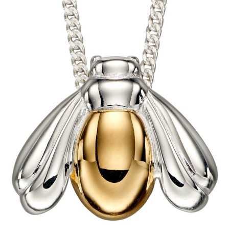 Collier abeille plaqué or en argent 925